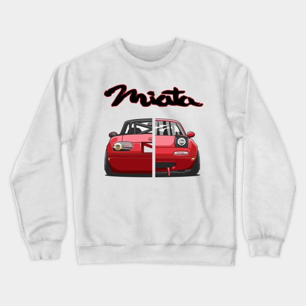 Little Red Miata Crewneck Sweatshirt by Aiqkids Design